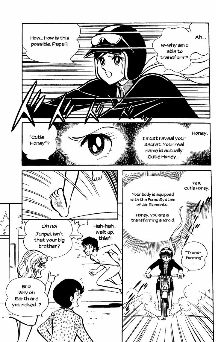 Cutey Honey Chapter 1.1 page 9 - Vol.01 Chapter 1