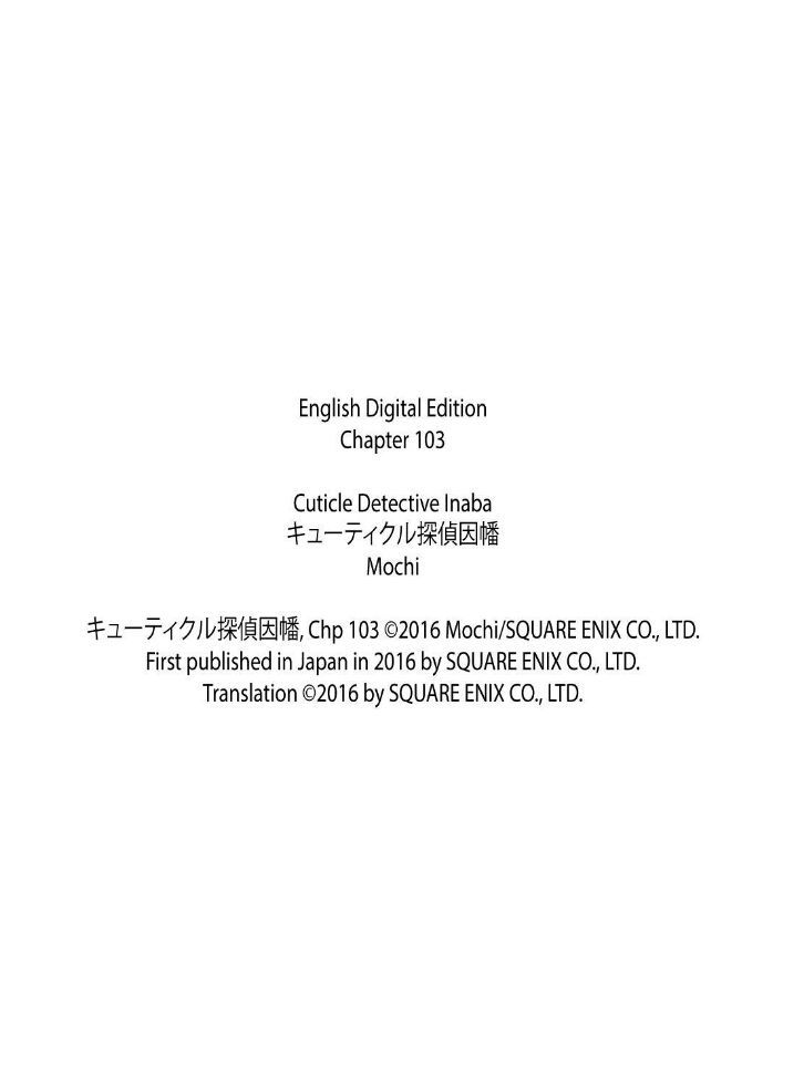Cuticle Tantei Inaba Chapter 103 page 27 - Chapter 103