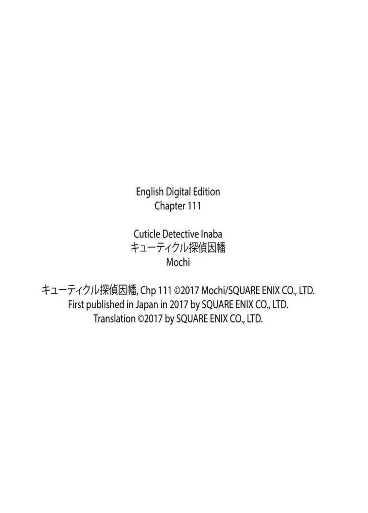 Cuticle Tantei Inaba Chapter 111 page 33 - Chapter 111