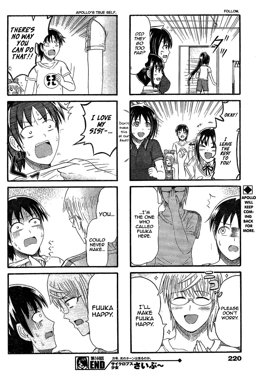 Cyclops Shoujo Saipu~ Chapter 144 page 4 - Chapter 144: Apollo Notices As Well