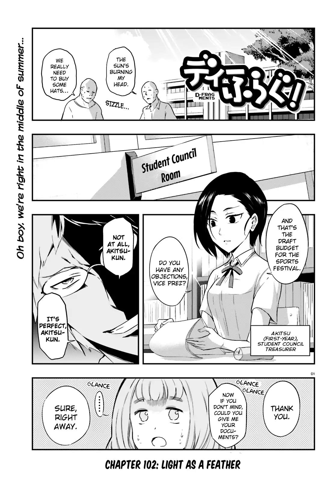 D-Frag! Chapter 102 page 1 - Chapter 102: Light as a Feather