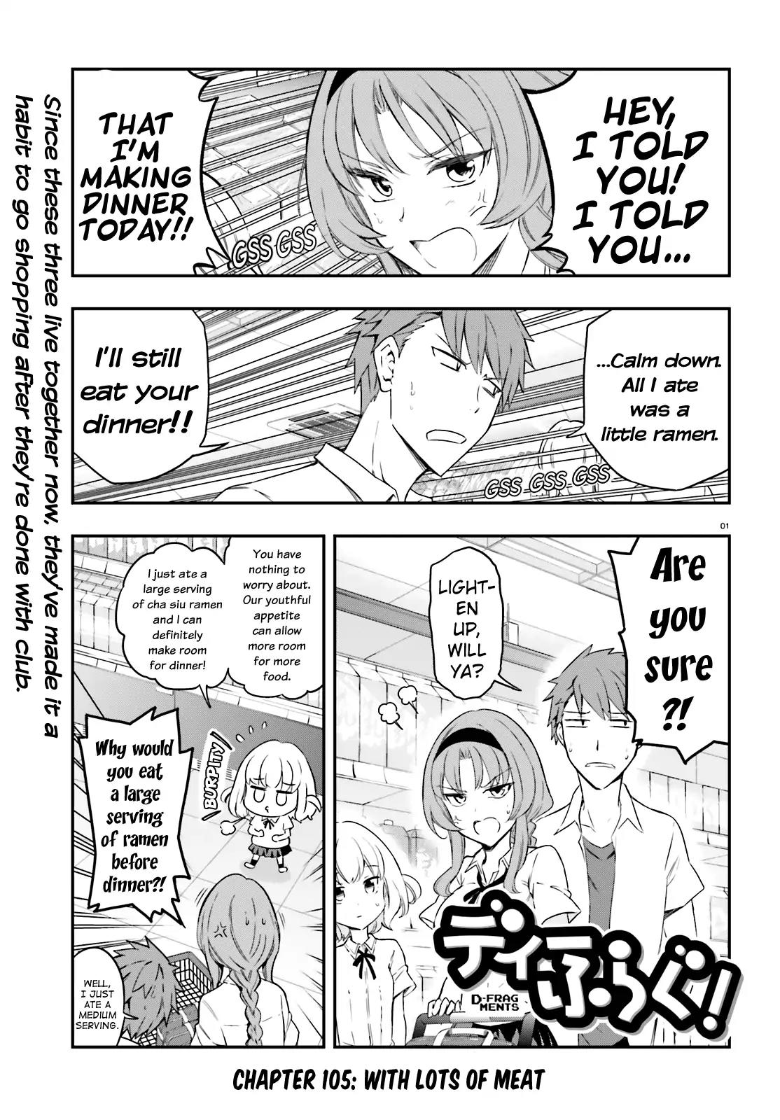 D-Frag! Chapter 105 page 1 - Chapter 105: With Lots of Meat