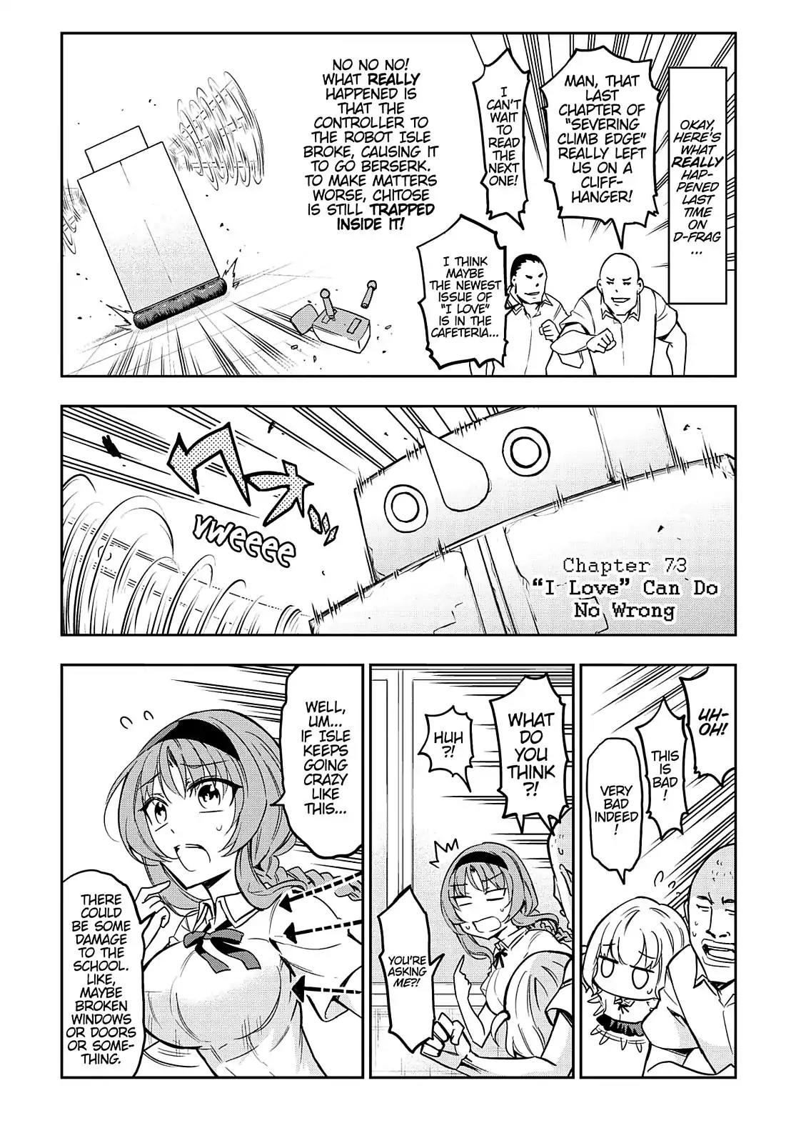 D-Frag! Chapter 73 page 3 - Chapter 73: The Servering Climb Edge "H"!