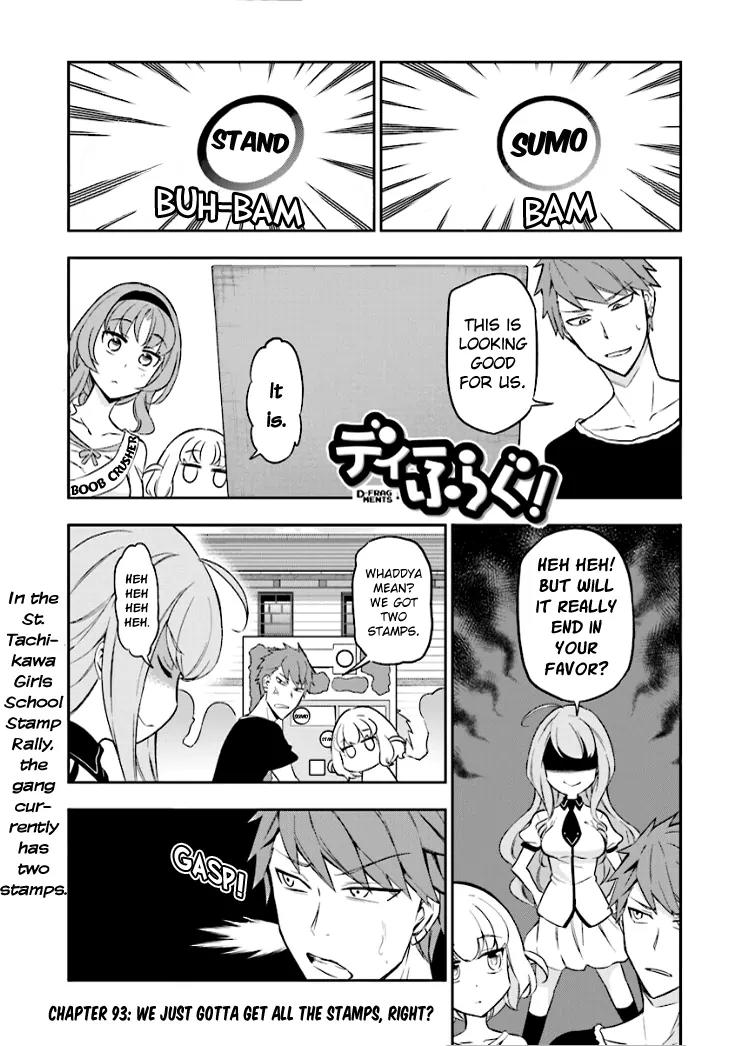 D-Frag! Chapter 93 page 1 - Chapter 93: We Just Gotta Get All the Stamps, Right?
