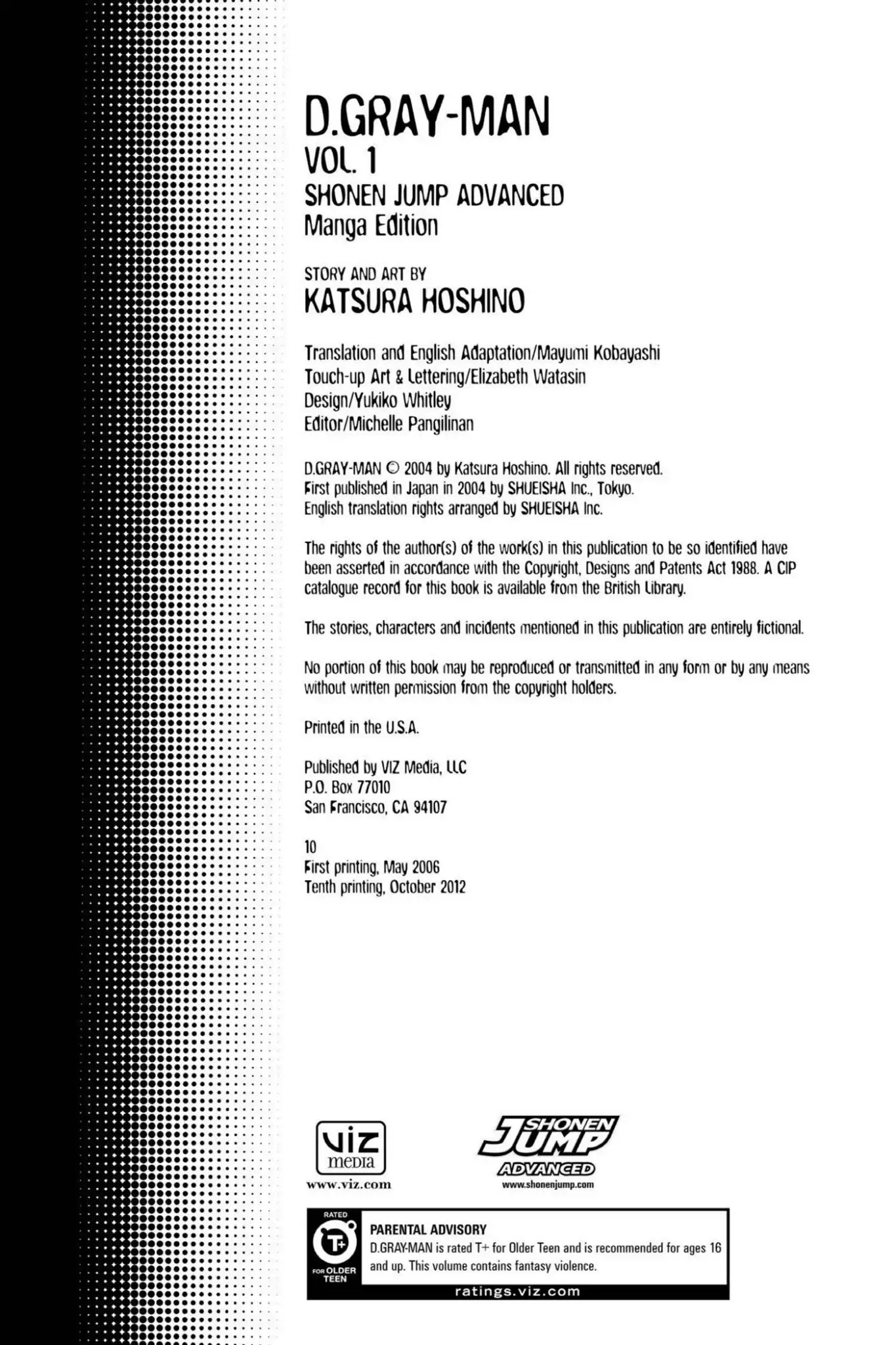 D.Gray-man Chapter 1 page 3 - Chapter 1: Vol.1 The 1st Night: Opening