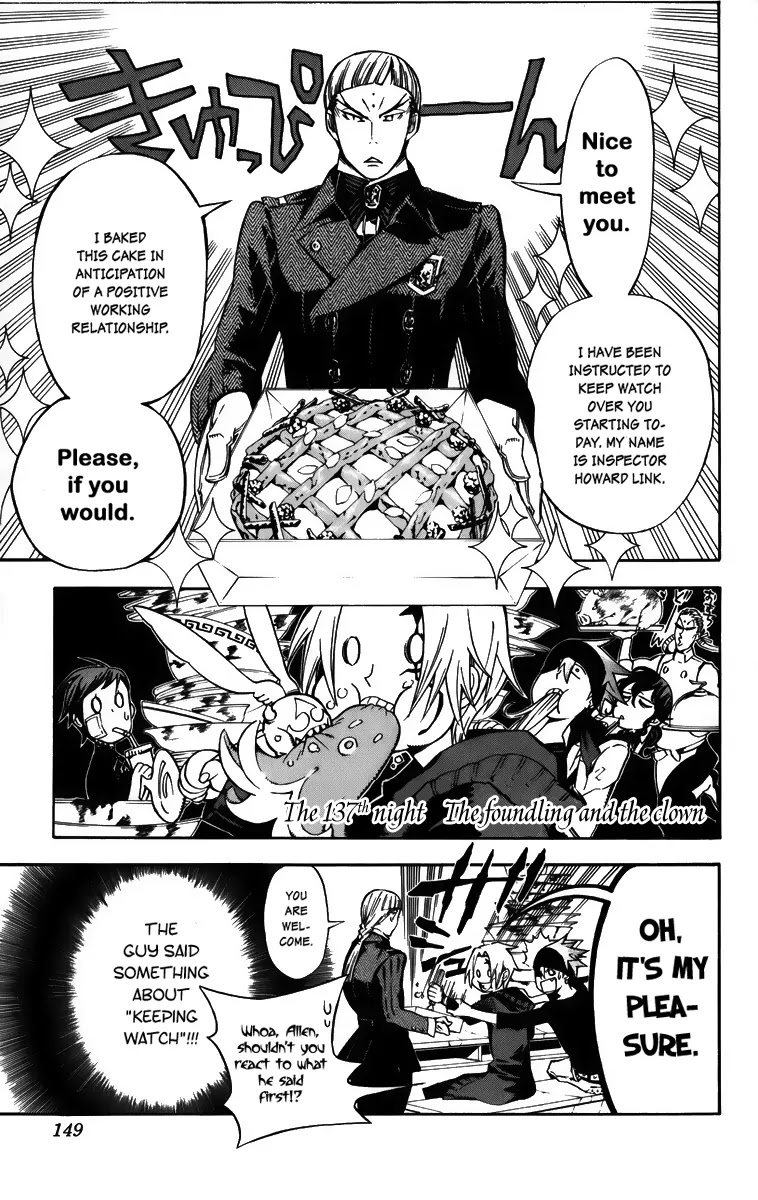 D.Gray-man Chapter 137 page 1 - Chapter 137: The 137th Night: Orphan and Clown