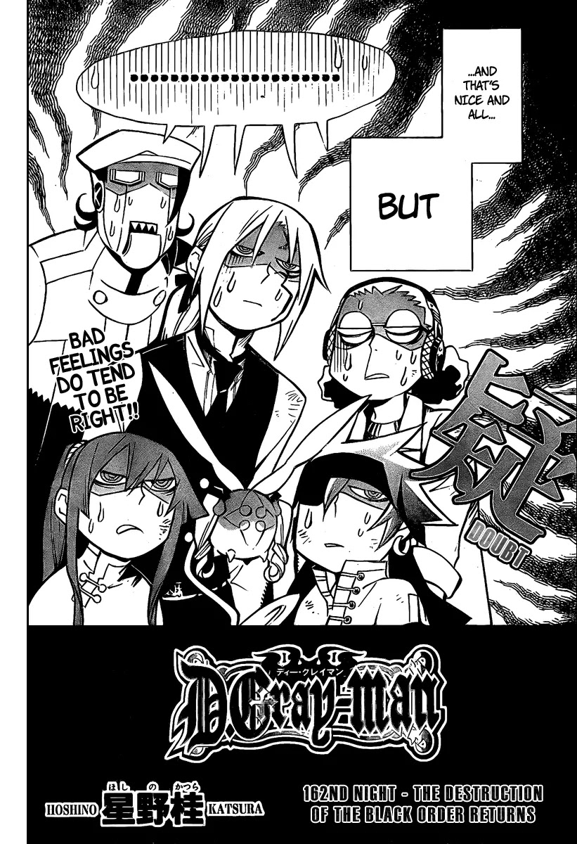 D.Gray-man Chapter 162 page 2 - Chapter 162: The 162nd Night: The Black Order's Destructive Affair - Returns