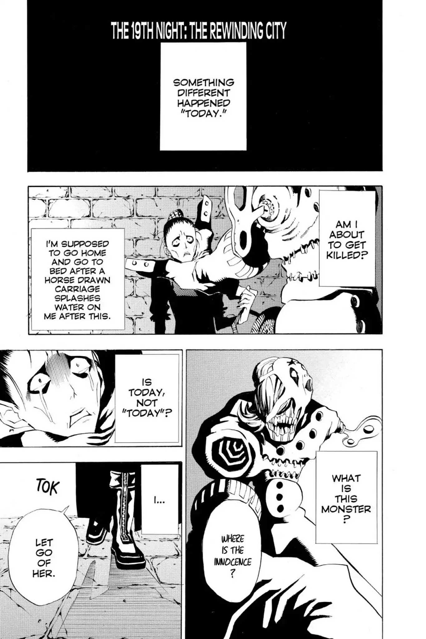 D.Gray-man Chapter 19 page 1 - Chapter 19: Vol.3 The 19th Night: The Rewinding City