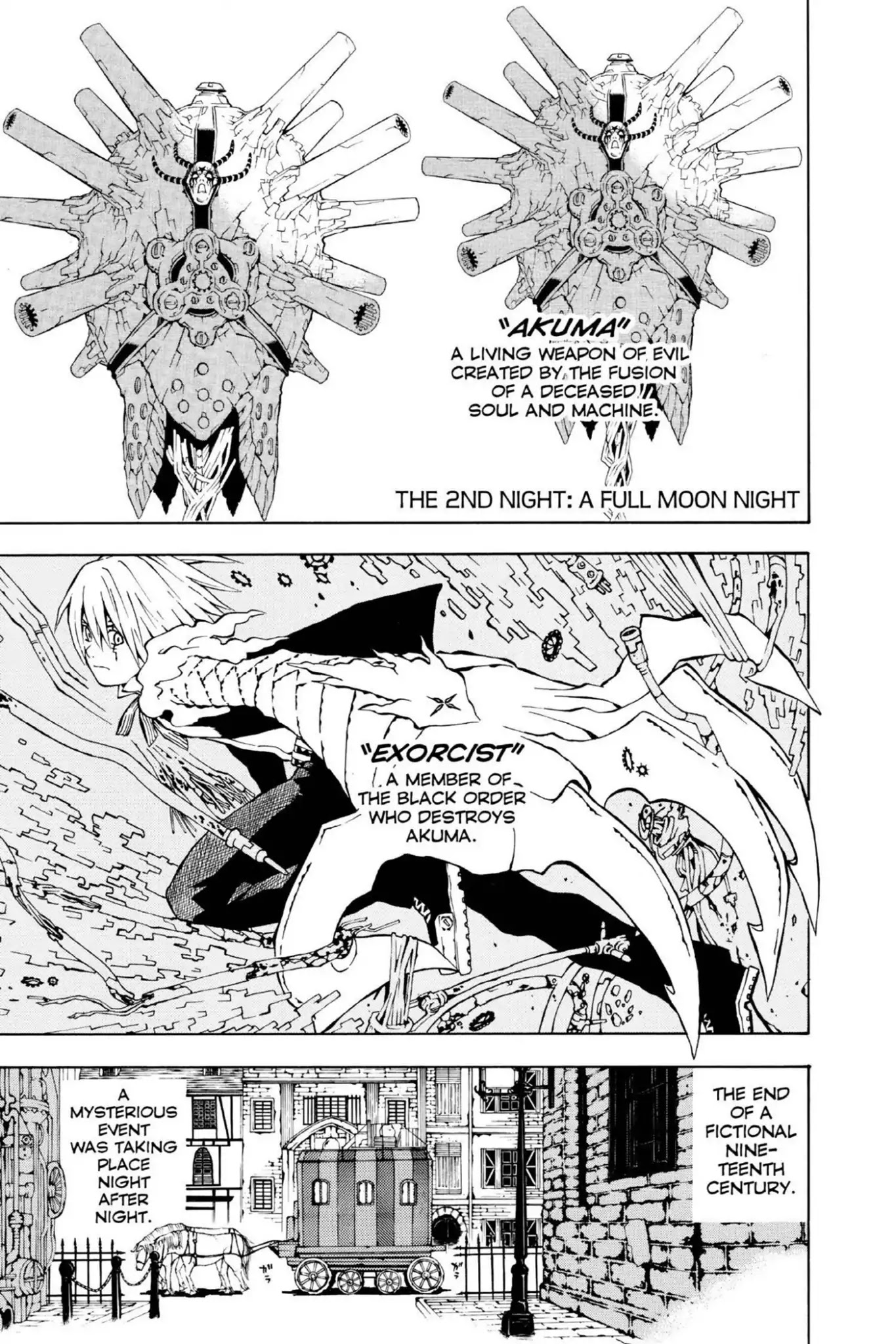D.Gray-man Chapter 2 page 1 - Chapter 2: Vol.1 The 2nd Night: A Full Moon Night