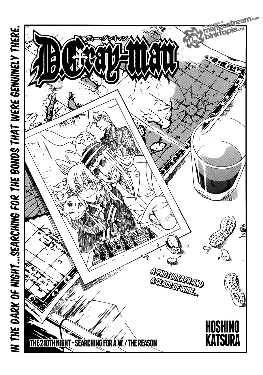 D.Gray-man Chapter 210 page 1 - Chapter 210 : Searching for A.W. / The Reason