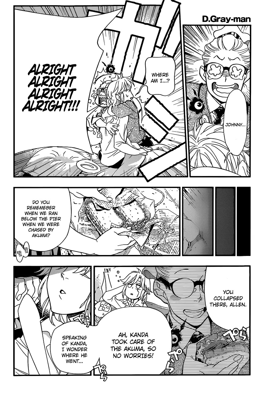 D.Gray-man Chapter 214 page 13 - Chapter 214: The 214th Night: Visiting Allen Walker. Awake