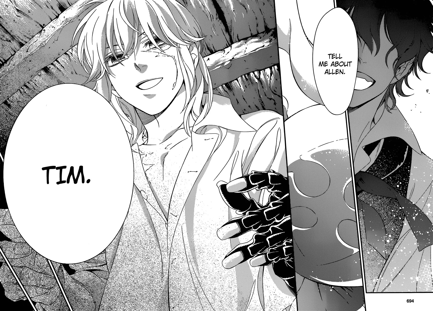 D.Gray-man Chapter 214 page 23 - Chapter 214: The 214th Night: Visiting Allen Walker. Awake