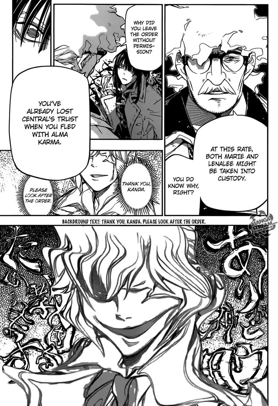 D.Gray-man Chapter 217 page 19 - Chapter 217 : Finding Allen - One Seat Empty