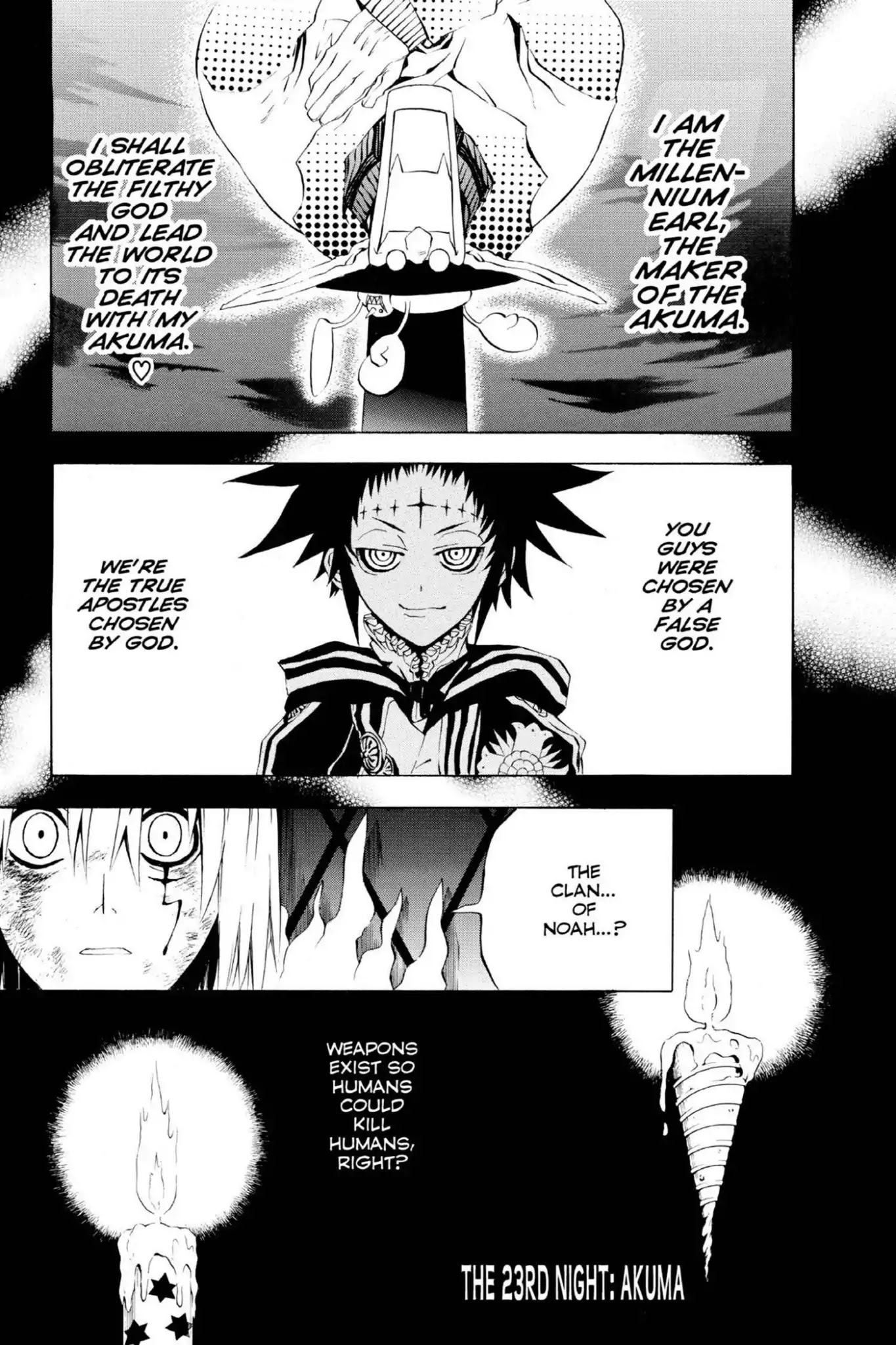 D.Gray-man Chapter 23 page 1 - Chapter 23: Vol.3 The 23rd Night: Akuma