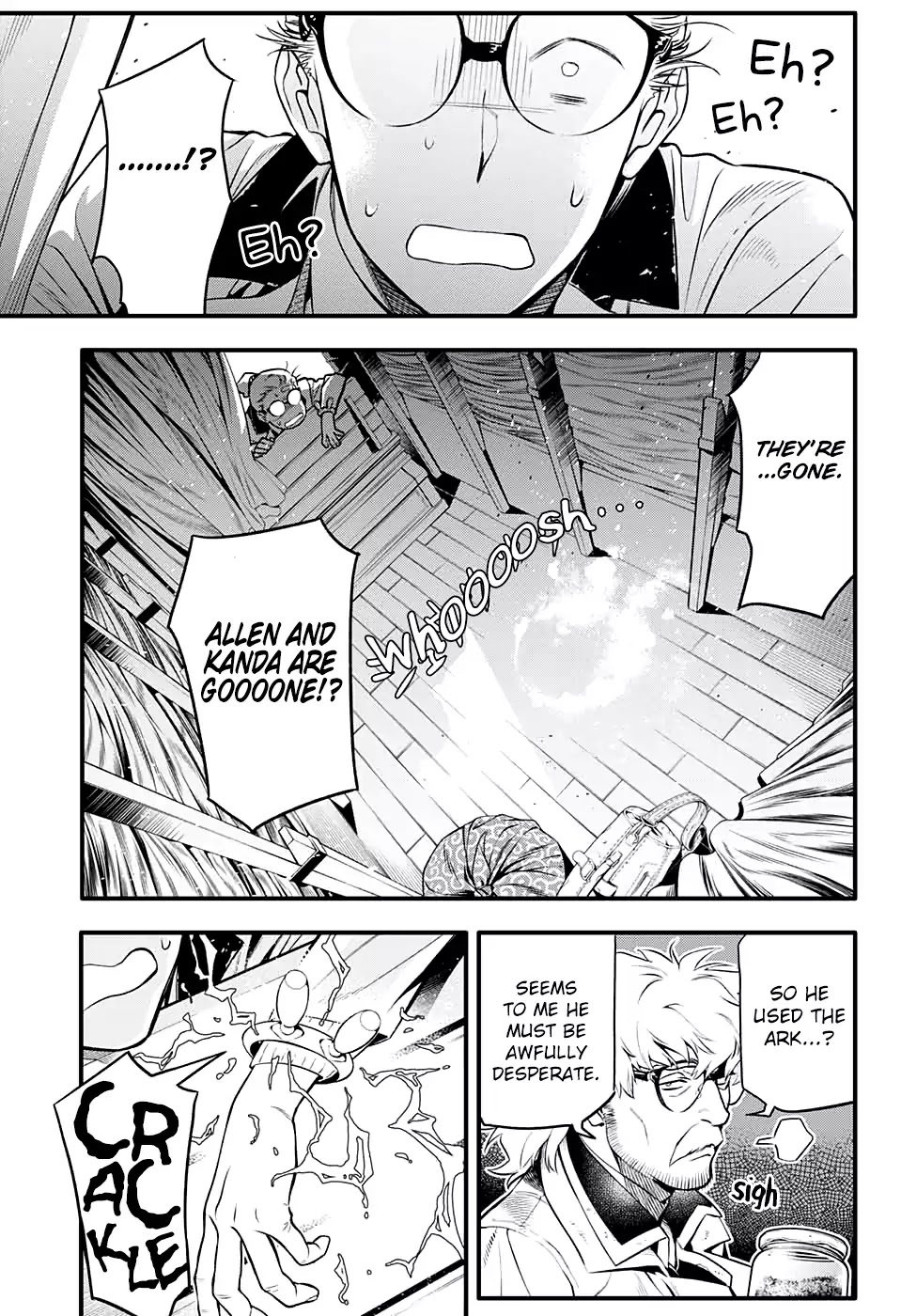 D.Gray-man Chapter 230 page 9 - Chapter 230: Saying Goodbye to A.W - Tear Tracks in the Flickering Light