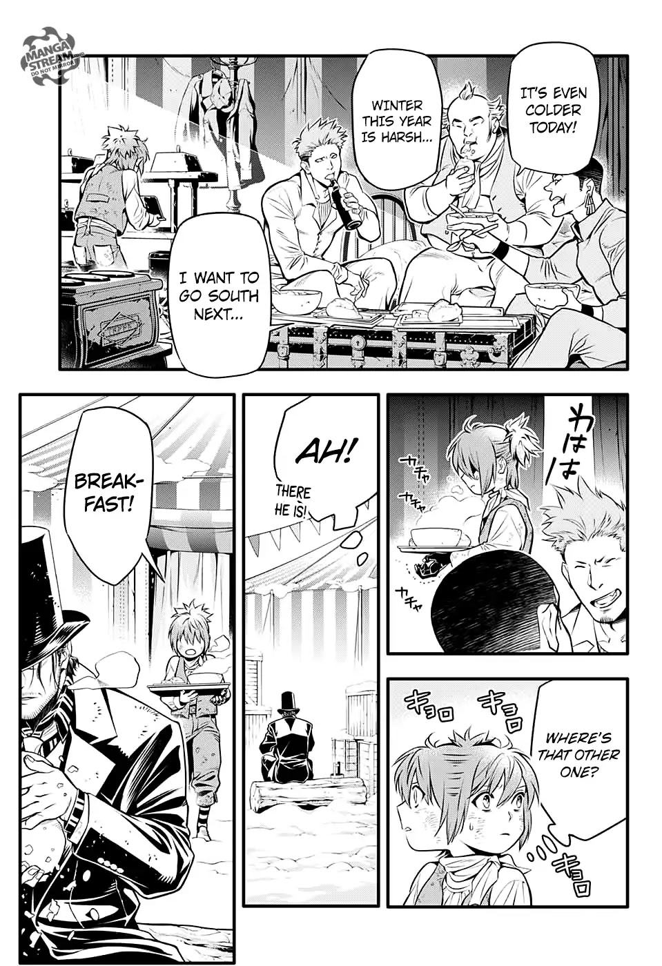 D.Gray-man Chapter 232 page 7 - Chapter 232: Farewell to A.W - Red-arm and the Clown