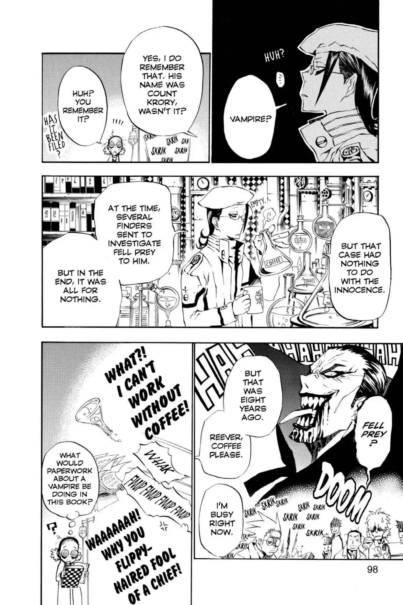 D.Gray-man Chapter 32 page 2 - Chapter 32: Vol.4 The 32nd Night: Vampire of the Castle (2) - Exorcist vs. Vampire -