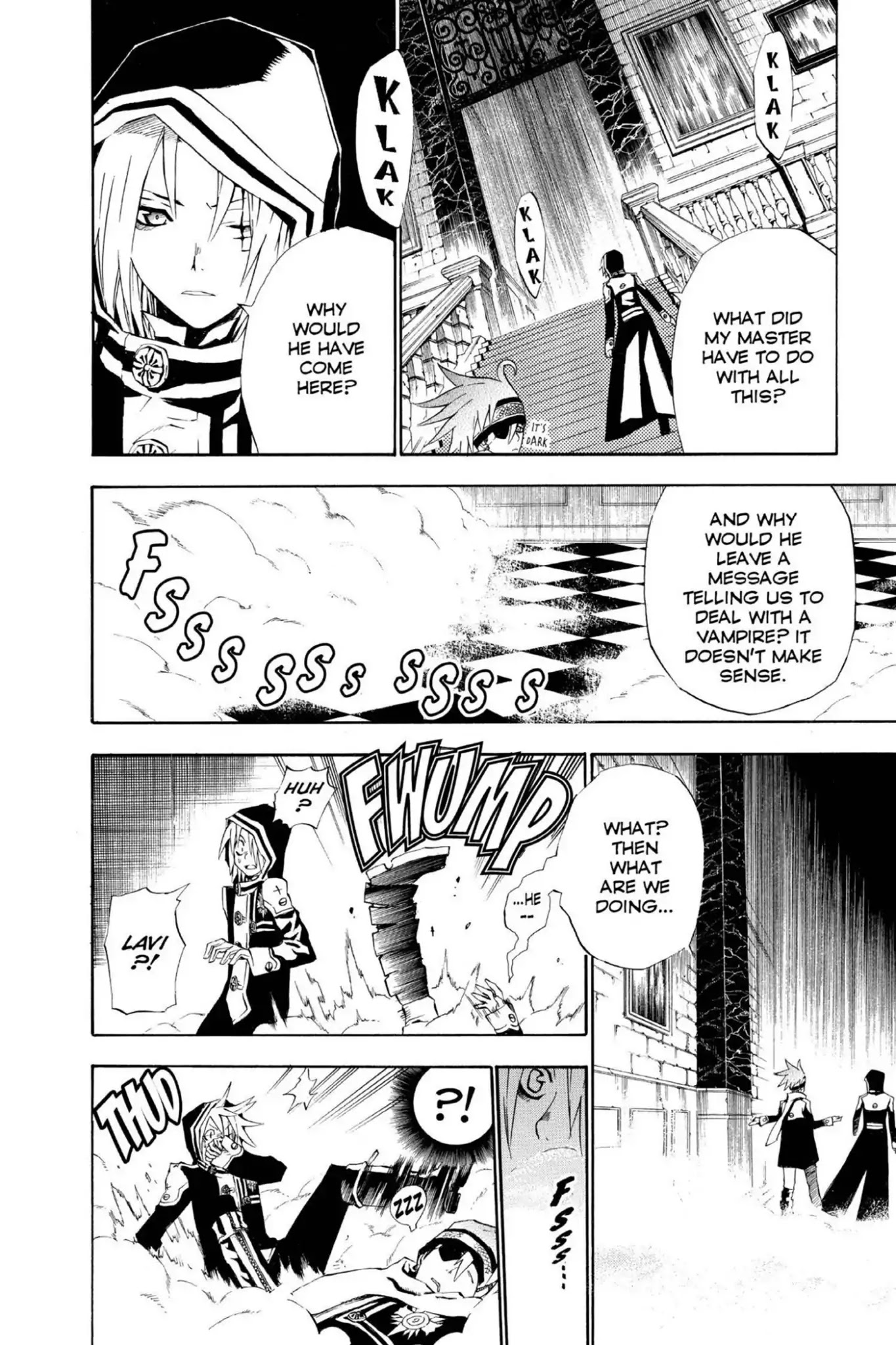 D.Gray-man Chapter 33 page 9 - Chapter 33: Vol.4 The 33rd Night: Vampire of the Castle (3) - Krory Castle -