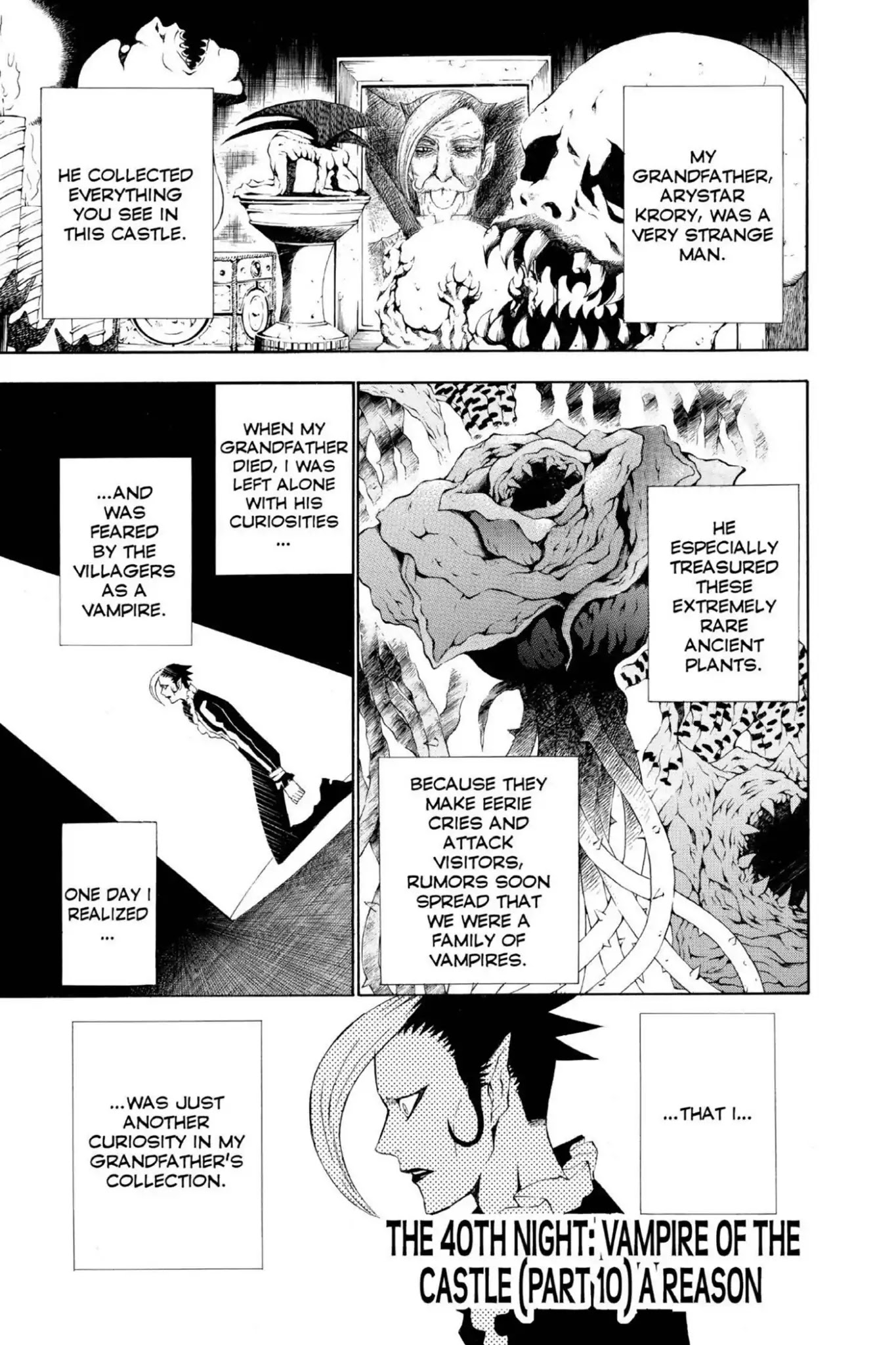 D.Gray-man Chapter 40 page 1 - Chapter 40: Vol.5 The 40th Night: Vampire of the Castle (10) - A Reason -