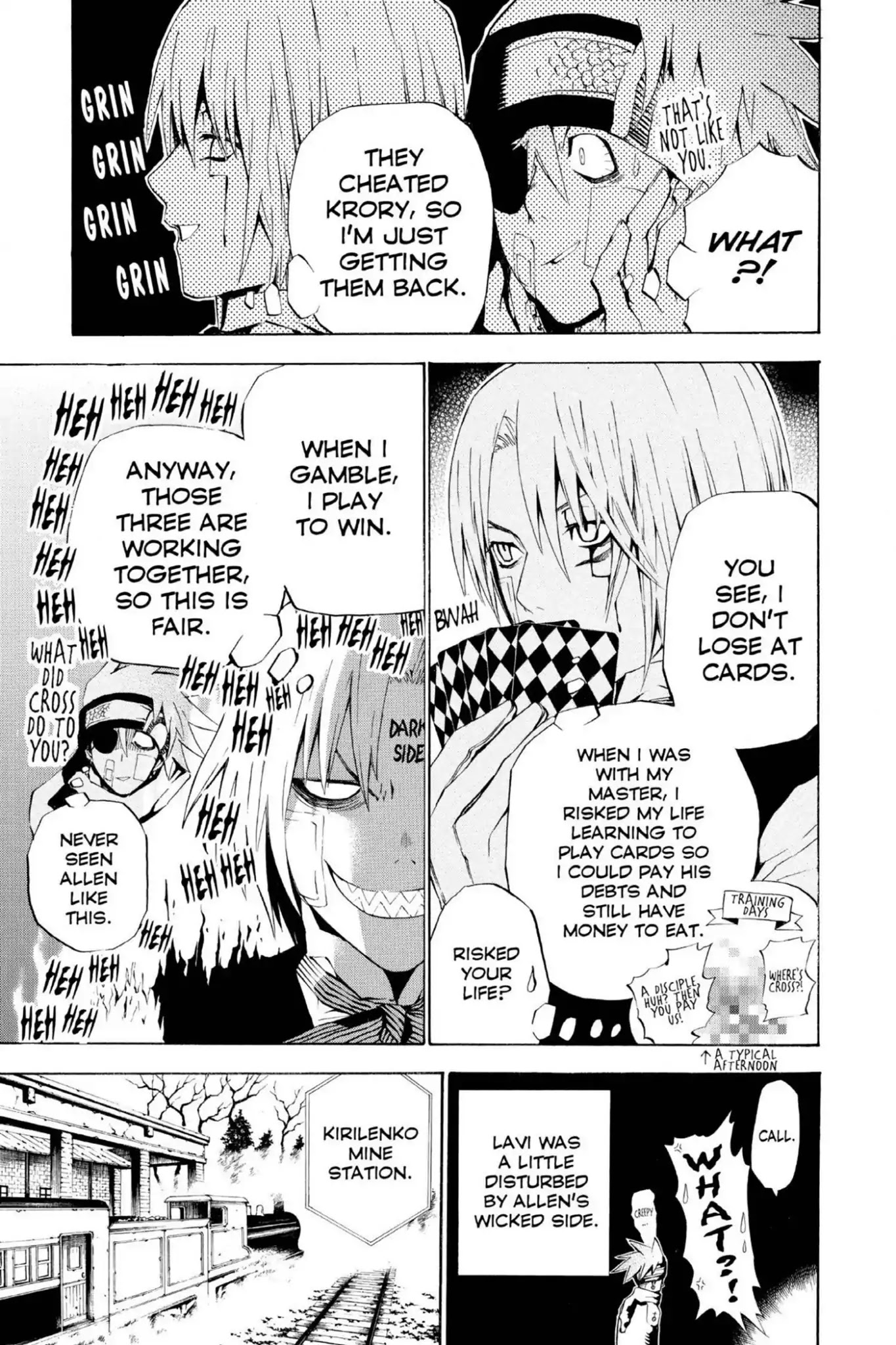 D.Gray-man Chapter 42 page 5 - Chapter 42: Vol.5 The 42nd Night: Three Men and a Child