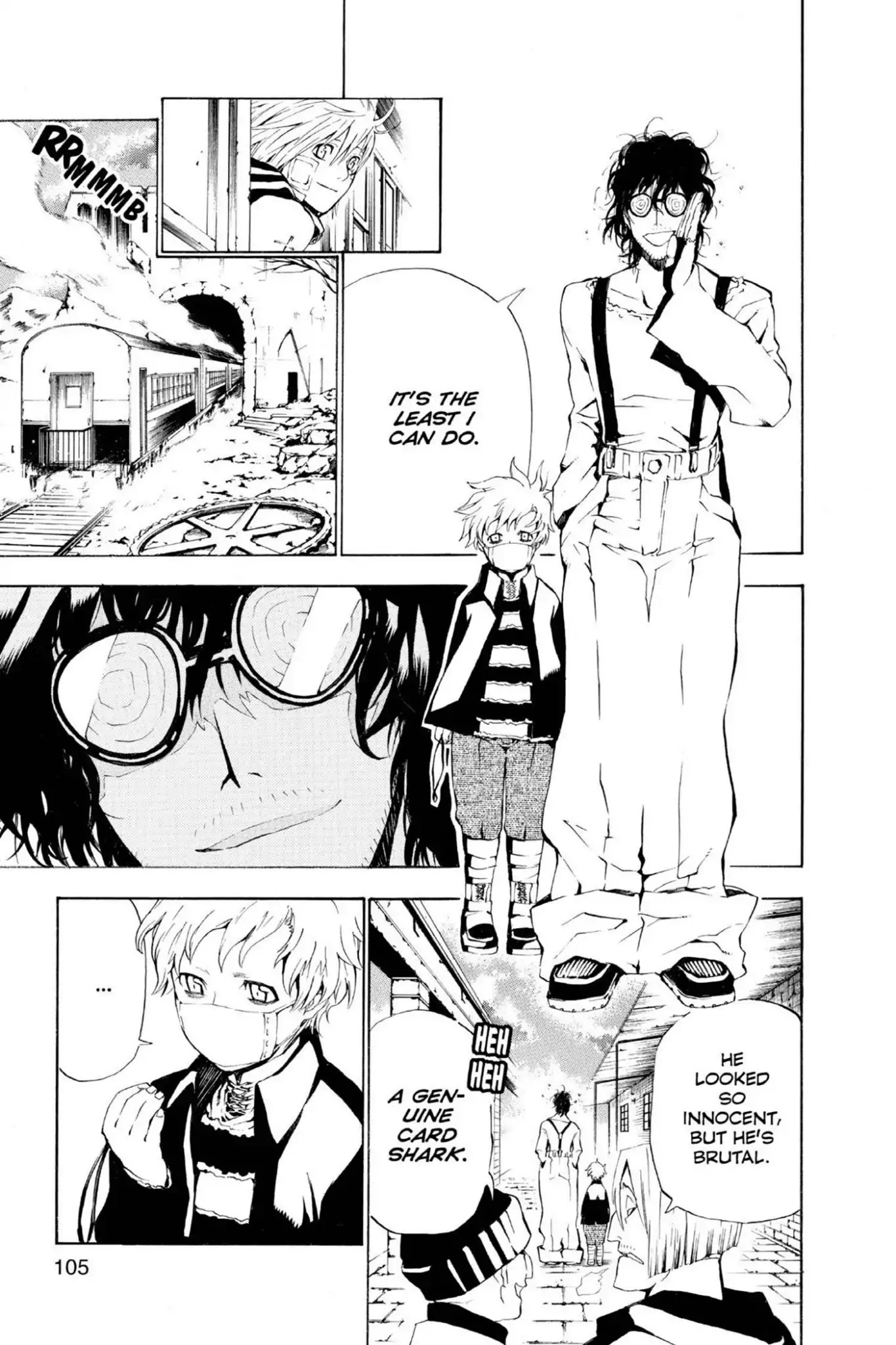D.Gray-man Chapter 42 page 9 - Chapter 42: Vol.5 The 42nd Night: Three Men and a Child