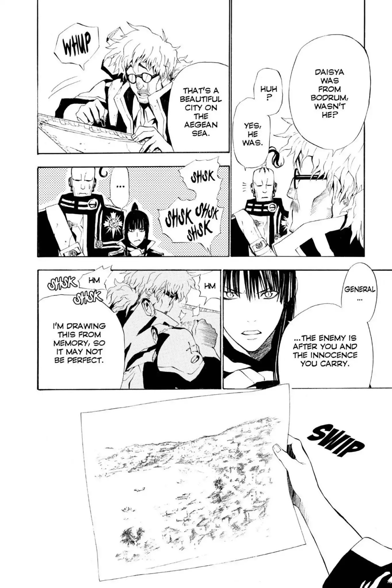 D.Gray-man Chapter 44 page 4 - Chapter 44: Vol.5 The 44th Night: Number on the Desktop