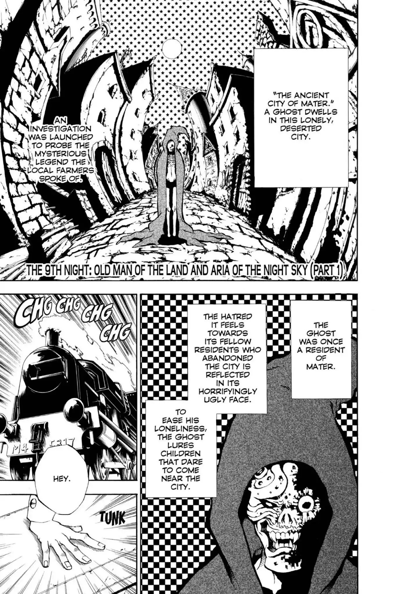 D.Gray-man Chapter 9 page 1 - Chapter 9: Vol.2 The 9th Night: Old Man of the Land and Aria of the Night Sky (Part 1)