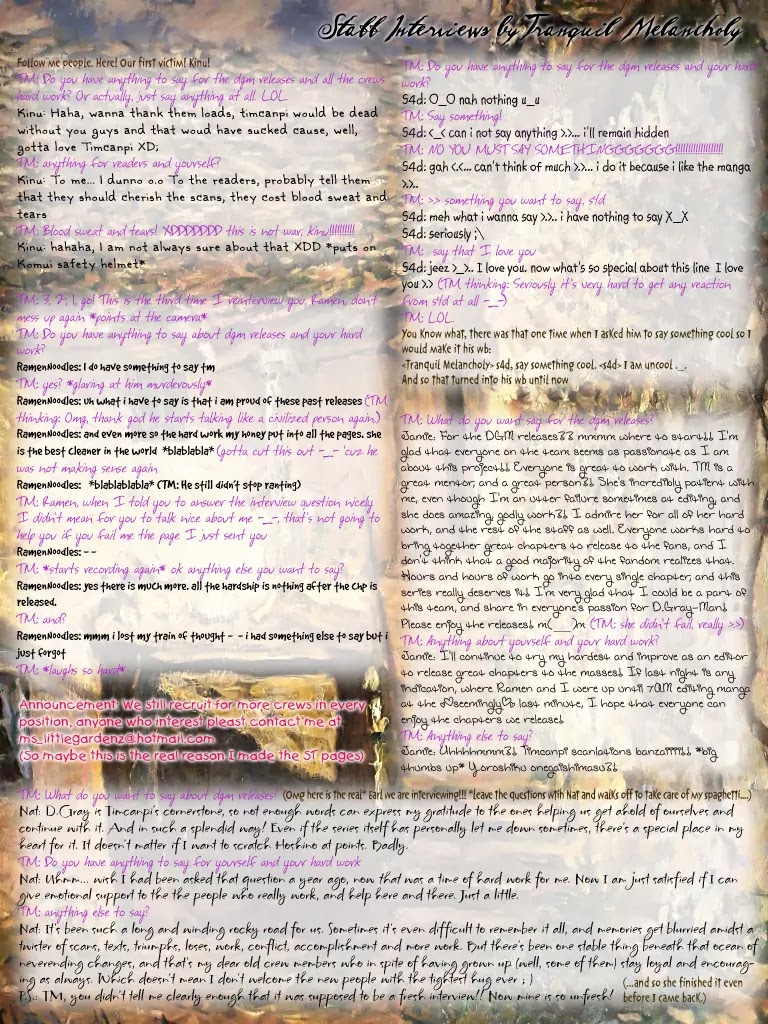 D.Gray-man Chapter 92 page 20 - Chapter 92: The 92nd Night: The Skin Boric Room