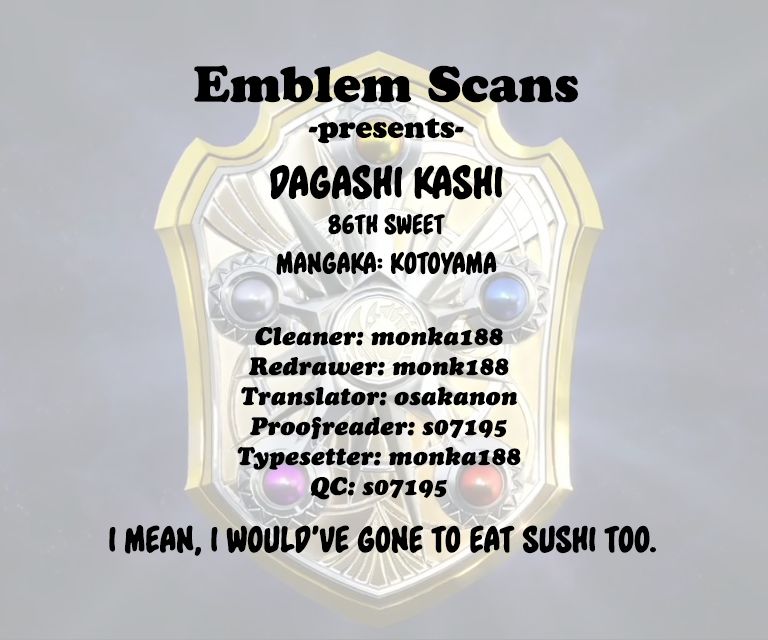 Dagashi Kashi Chapter 86 page 9 - Chapter 86 : Fun Sushi Store