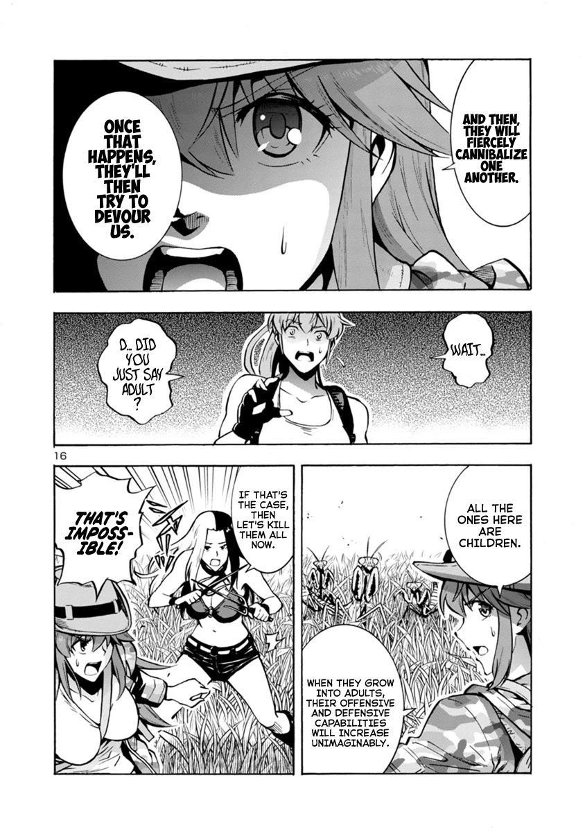 Dai Kyochuu Rettou Chapter 11.2 page 16 - Chapter 11.2: Hunting Ground (Part 02)
