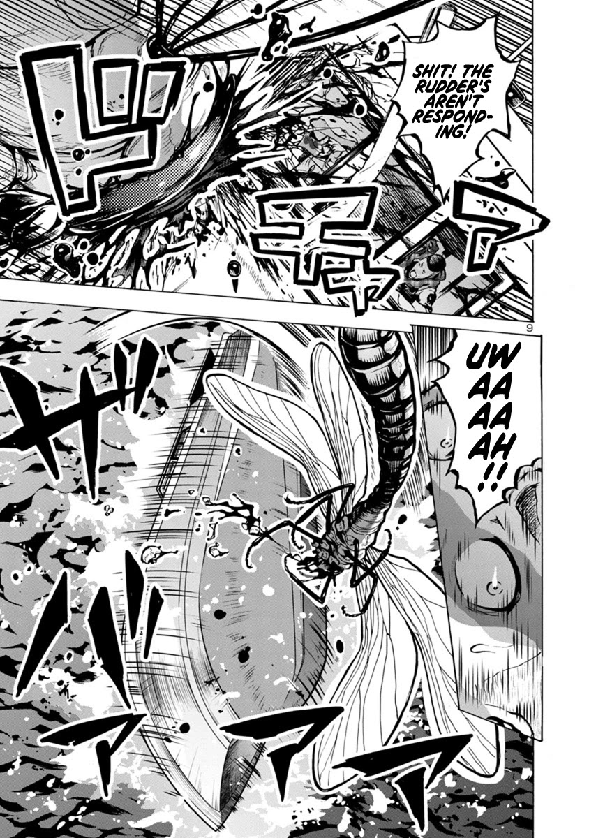 Dai Kyochuu Rettou Chapter 22.2 page 9 - Chapter 22.2: Pursuit on the sea (Part 02)