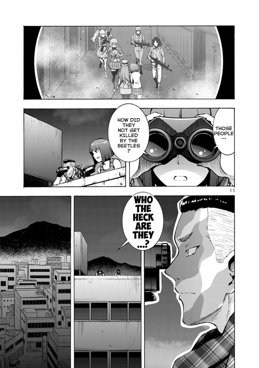 Dai Kyochuu Rettou Chapter 3.2 page 11 - Chapter 3.2: Jet Black Giant Bodies (Part 02)