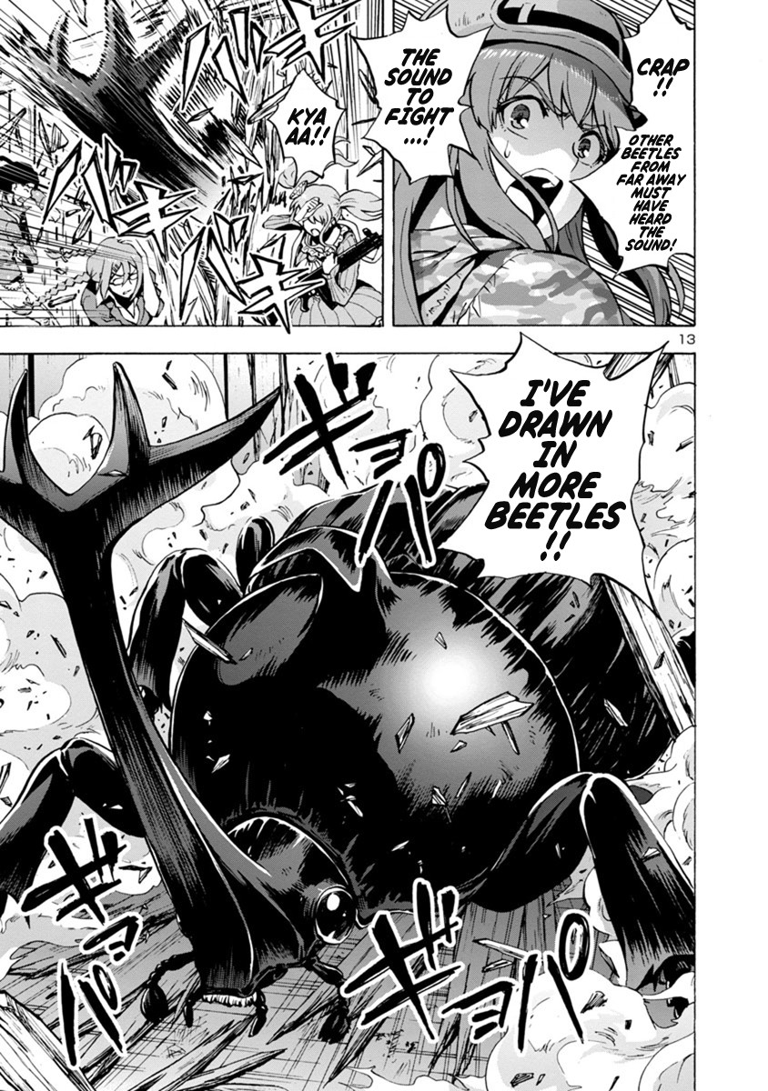 Dai Kyochuu Rettou Chapter 3.2 page 13 - Chapter 3.2: Jet Black Giant Bodies (Part 02)