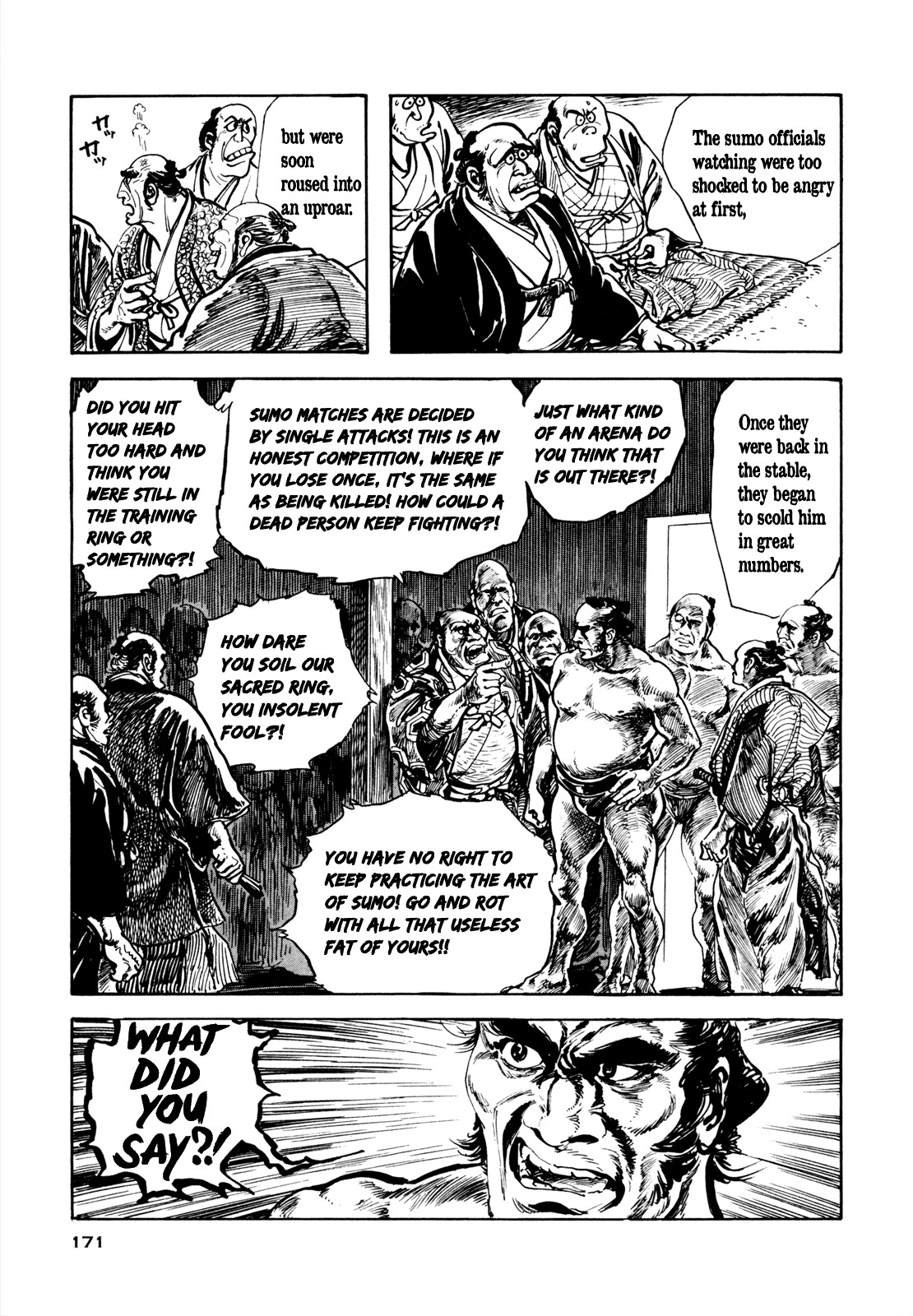 Daichi Gokujou Chi Dairuma Rikishi Chapter 6 page 22 - Chapter 6: The Legend of Great Sumo Soul: Bloody Daruma Warrior