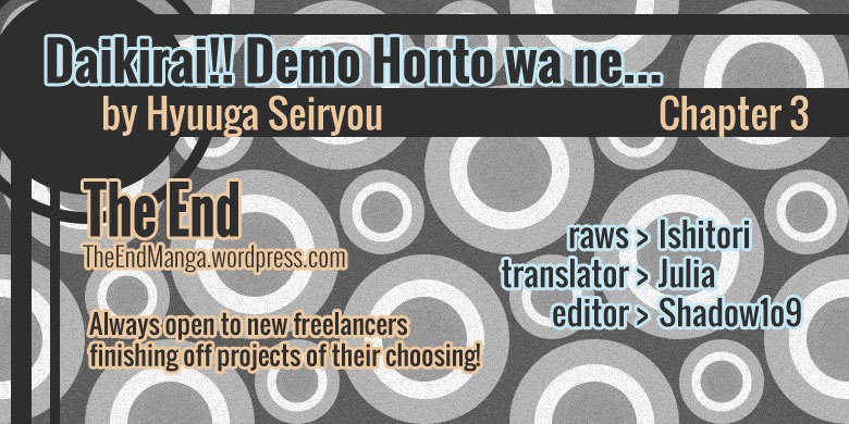 Daikirai!! Demo Honto wa ne... Chapter 3 page 1 - Chapter 3: I'll Fill Up Your Broken Pieces