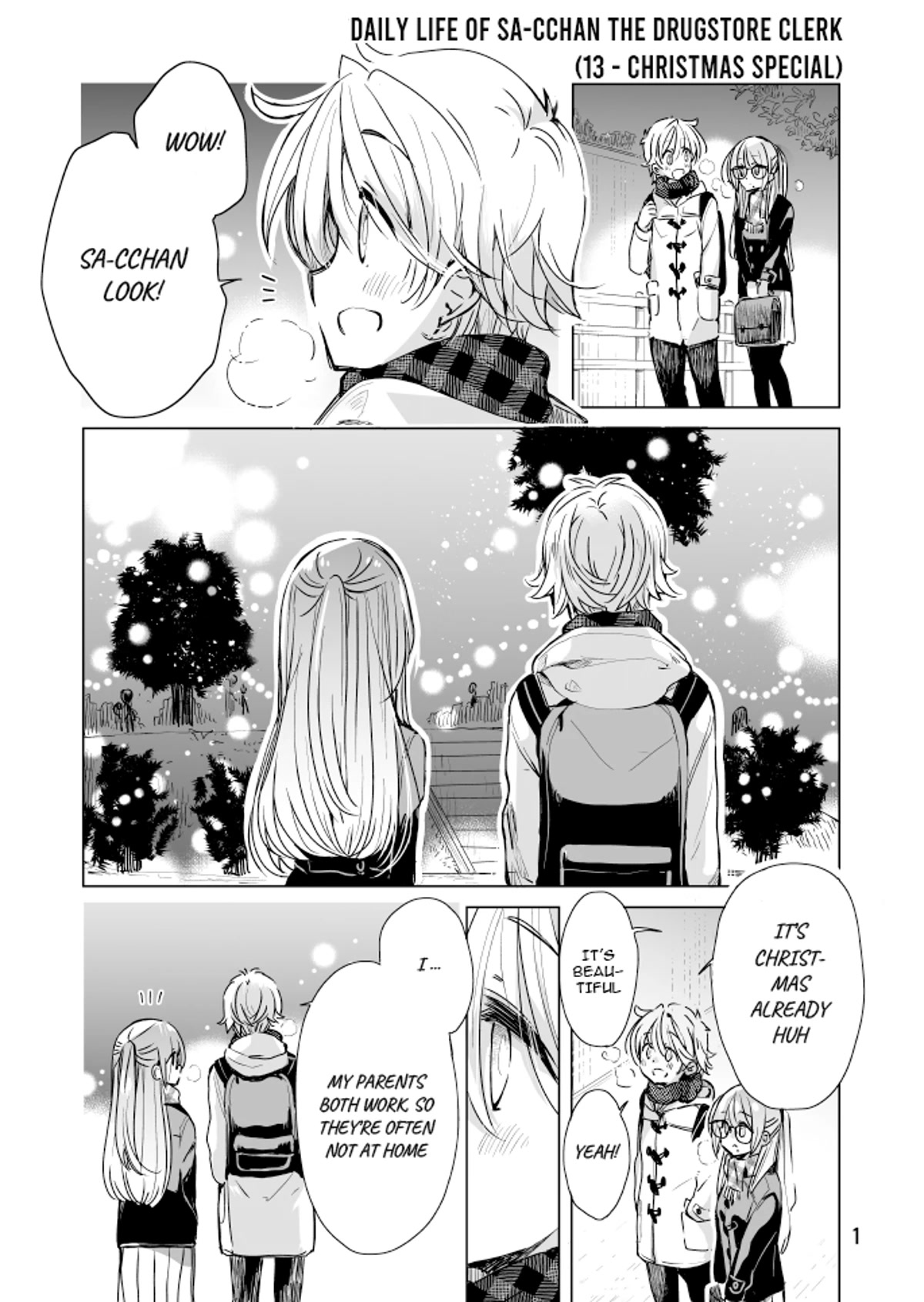 Daily Life of Sa-chan, a Drugstore Clerk Chapter 13 page 1 - Chapter 13: Christmas Special
