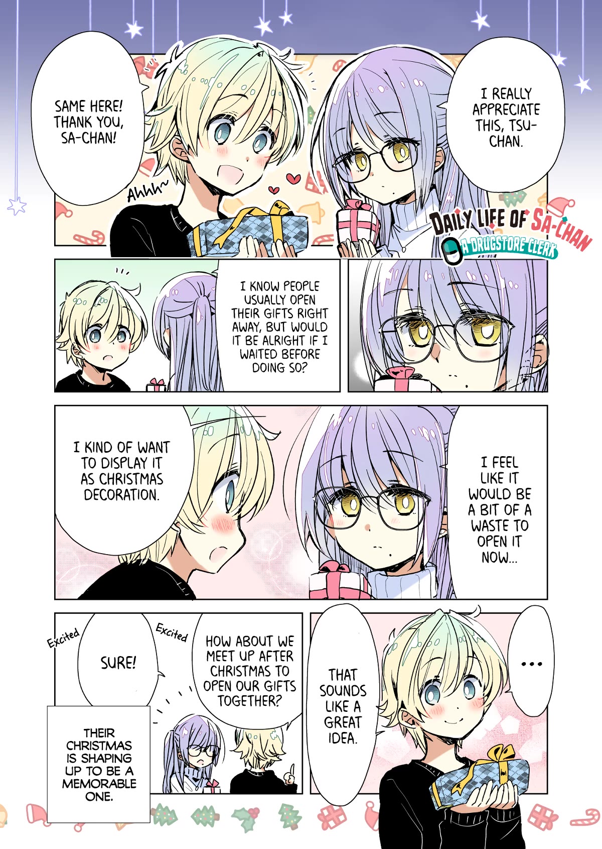 Daily Life of Sa-chan, a Drugstore Clerk Chapter 16.6 page 1 - Chapter 16.6: Christmas Extra