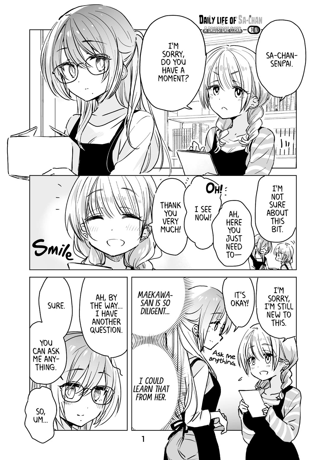 Daily Life of Sa-chan, a Drugstore Clerk Chapter 35 page 1 - Chapter 35