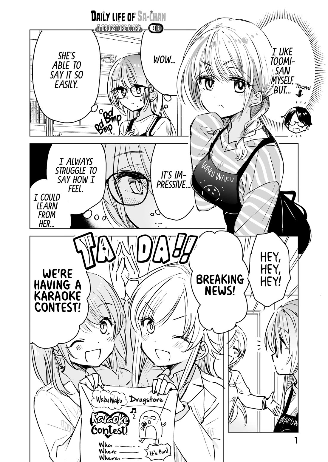 Daily Life of Sa-chan, a Drugstore Clerk Chapter 36 page 1 - Chapter 36