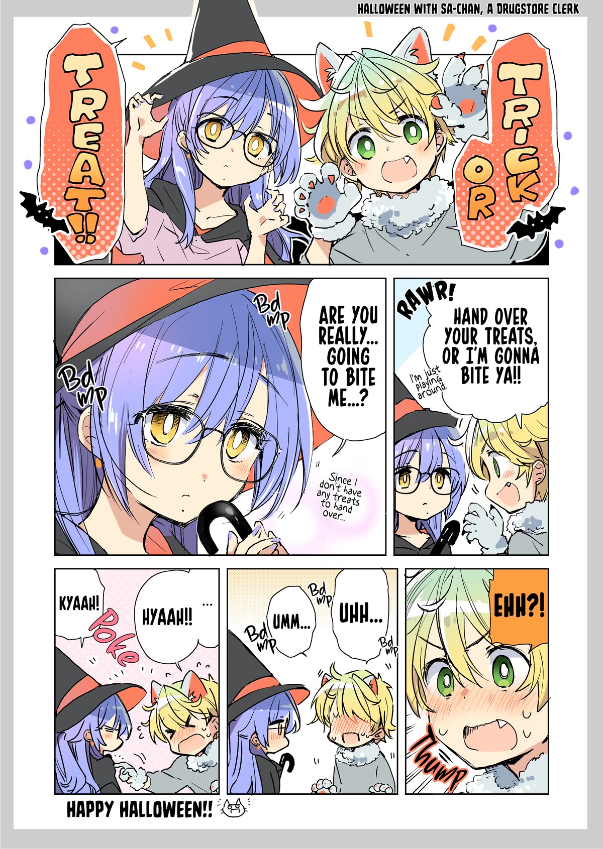 Daily Life of Sa-chan, a Drugstore Clerk Chapter 9.6 page 1 - Chapter 9.6: Halloween with Sa-chan