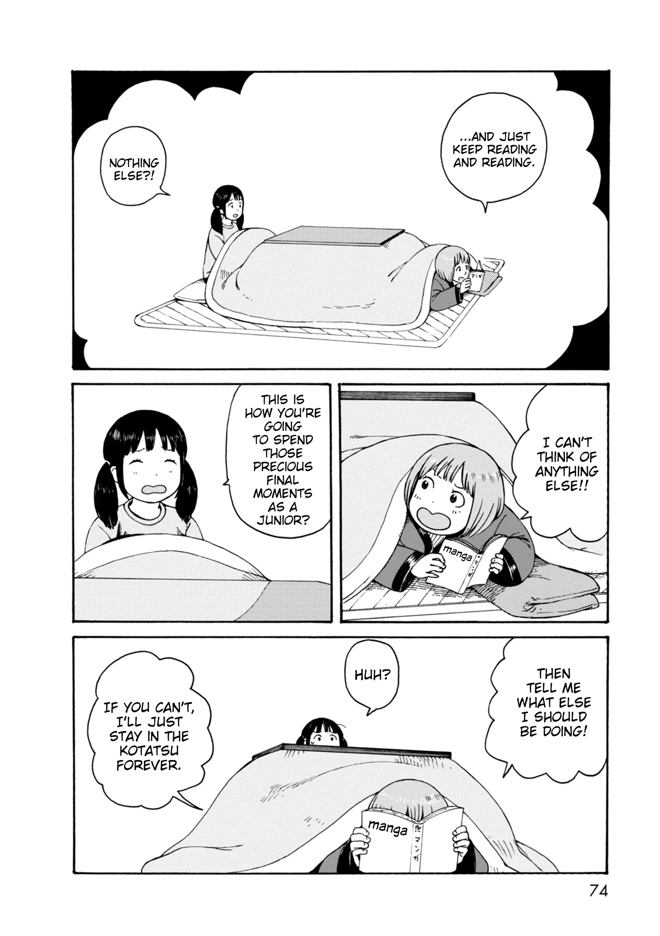 Dainana Joshikai Houkou Chapter 65 page 4 - Chapter 65: Demise in the Kotatsu / Let's die together