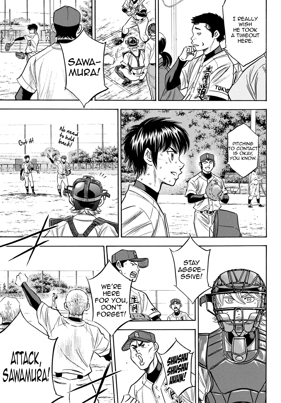 Daiya no A - Act II Chapter 125 page 15 - Chapter 125: Blind Turd of a Base Coach