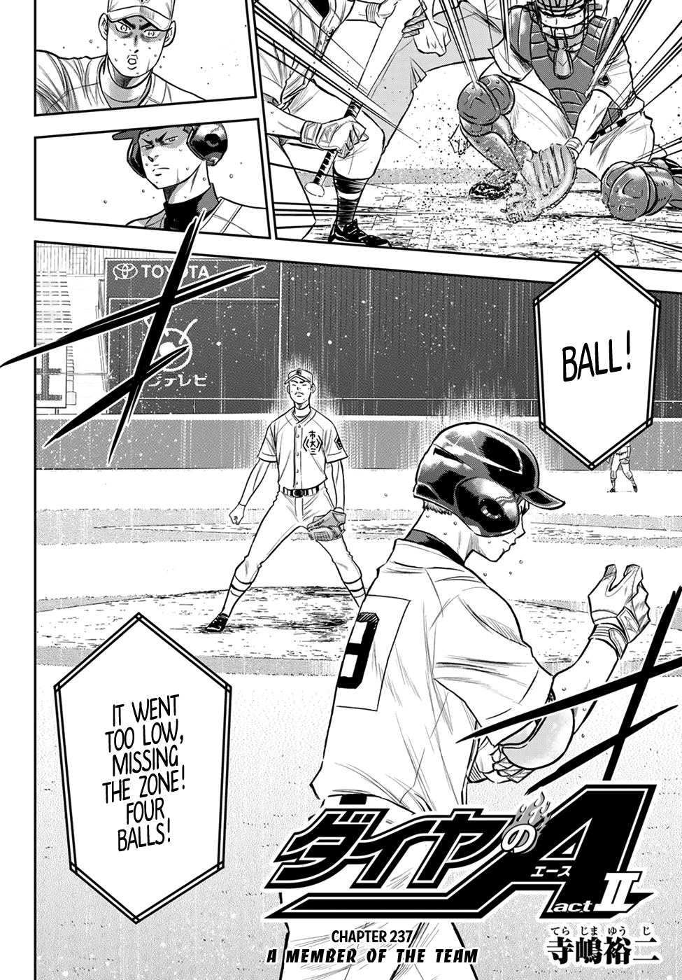 Daiya no A - Act II Chapter 237 page 2 - Chapter 237: A Member of the Team