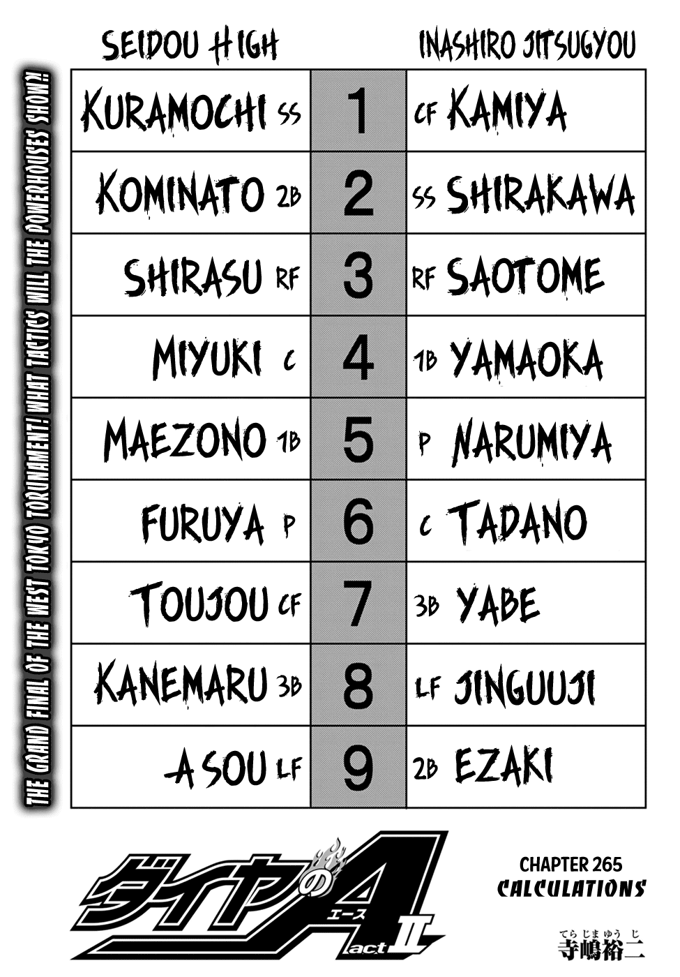 Daiya no A - Act II Chapter 265 page 1 - Chapter 265: Calculations