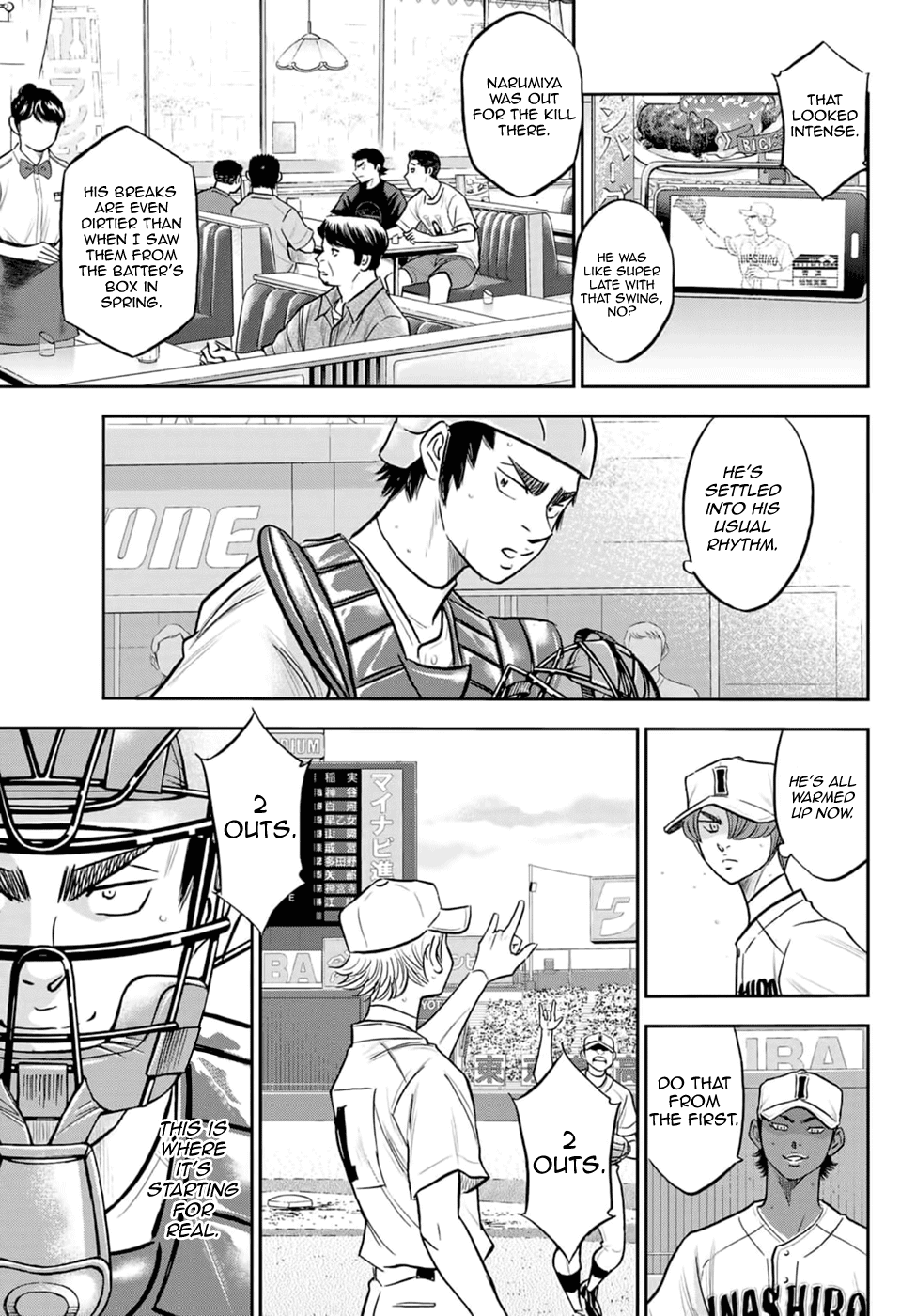 Daiya no A - Act II Chapter 267 page 19 - Chapter 267: The Two Pitchers' Start