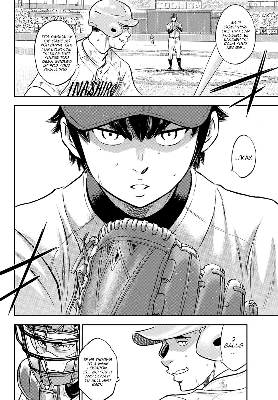 Daiya no A - Act II Chapter 288 page 14 - Chapter 288: Deep Breaths on the Mound