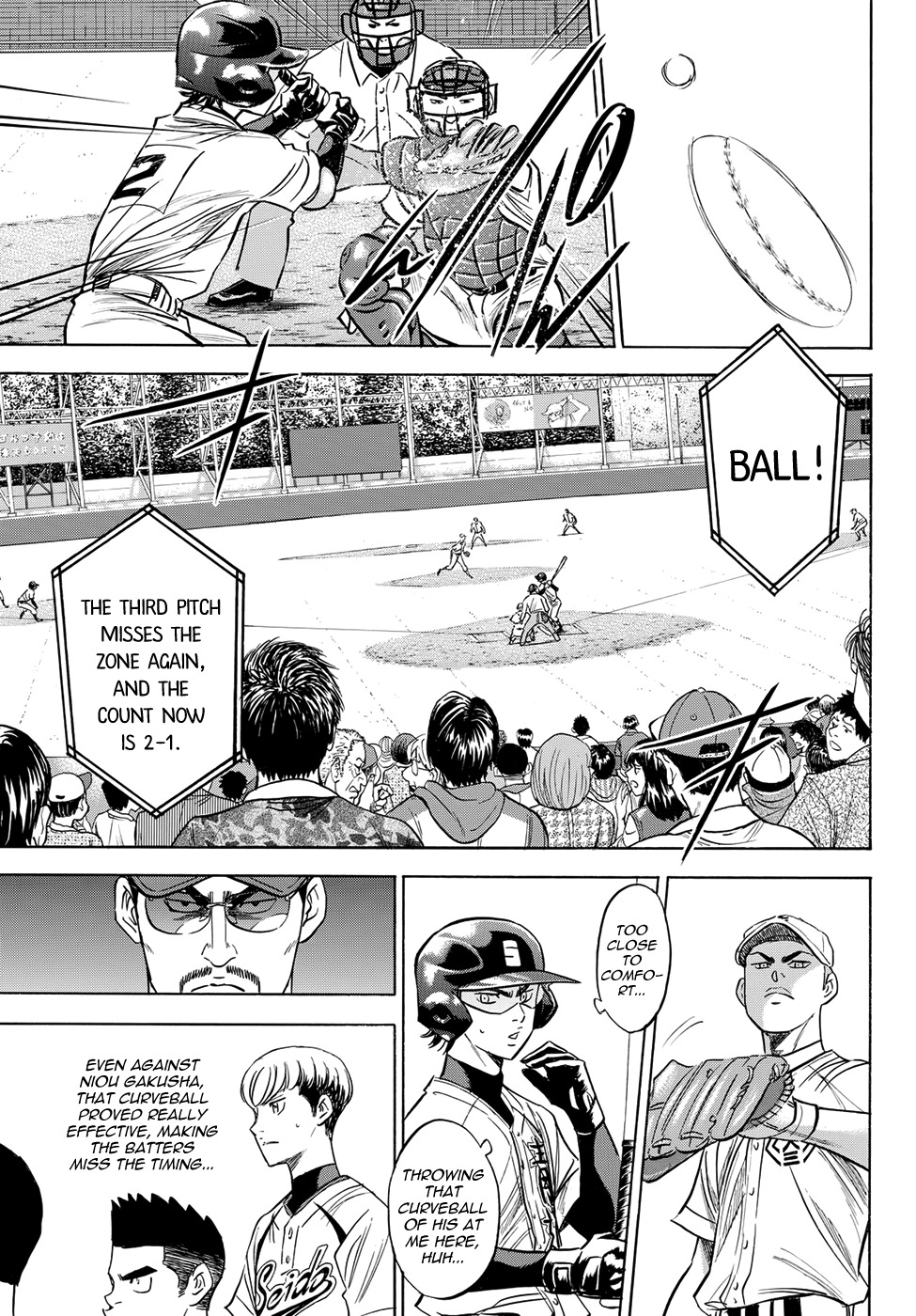 Daiya no A - Act II Chapter 38 page 13 - Chapter 38: The First Inning's Offense and Defense