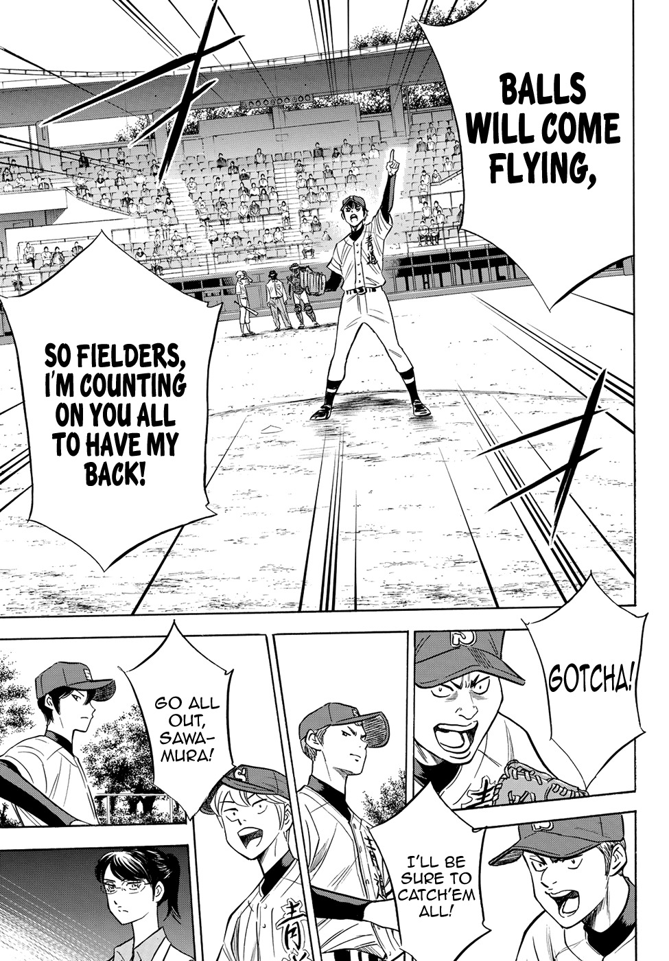 Daiya no A - Act II Chapter 66 page 14 - Chapter 66: One Pitch, One Second