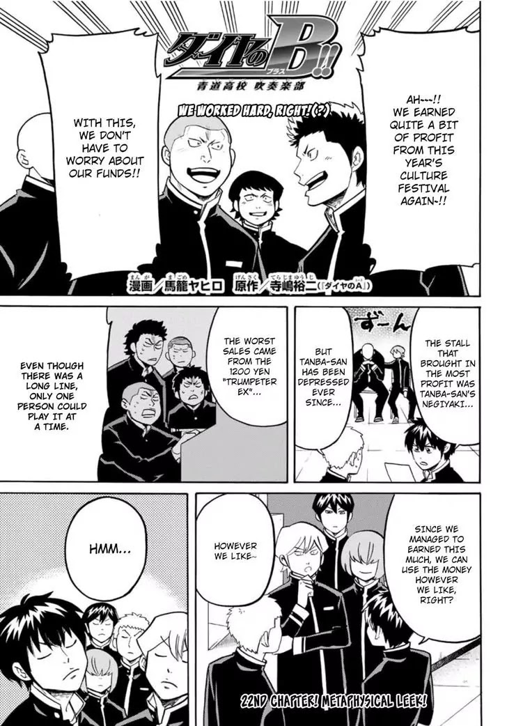 Daiya no B!! - Seidou Koukou Suisou Gakubu Chapter 22 page 1 - Chapter 22