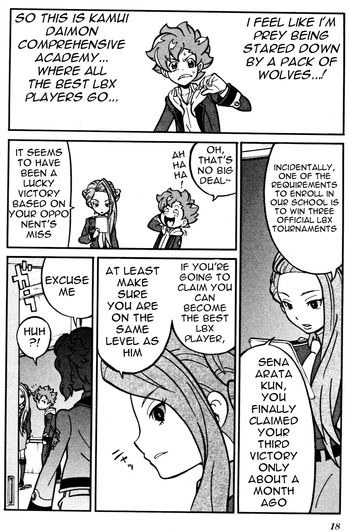 Danball Senki Wars Chapter 1.1 page 13 - Chapter 1.1: Welcome to Kamui Daimon Comprehensive Academy! (Part One)